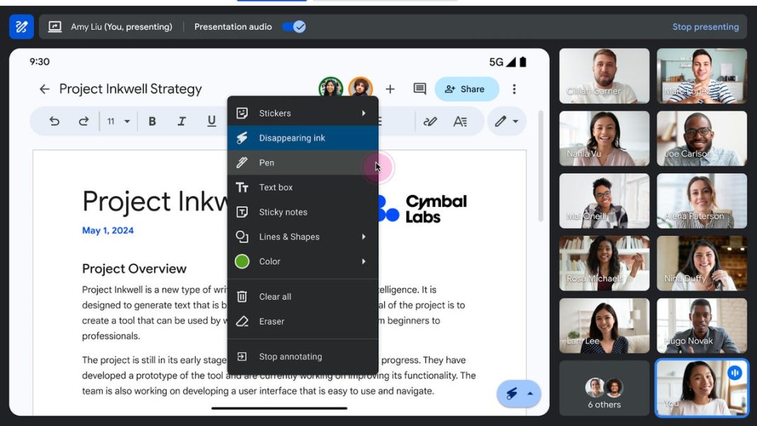 Google Meet now lets users make annotations during presentations
